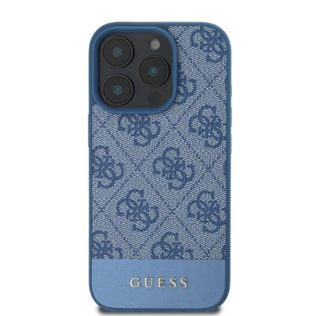 Guess 4G Bottom Stripe - Etui iPhone 16 Pro Max (niebieski)