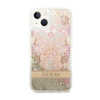 Guess Liquid Glitter Paisley - Etui iPhone 14 (złoty)
