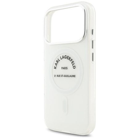 Karl Lagerfeld IML Karl RSG Logo MagSafe - Etui iPhone 17 Pro (przezroczysty)
