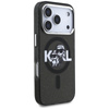Karl Lagerfeld IML Glitter Karl & Choupette Sketch Logo MagSafe - Etui iPhone 17 Pro (czarny)