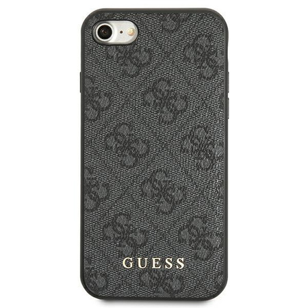 Guess 4G Metal Gold Logo – Etui iPhone SE 2022 / SE 2020 / 8 / 7 (szary)