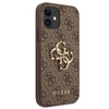 Guess 4G Big Metal Logo - Etui iPhone 12 mini (brązowy)