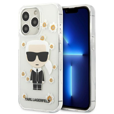 Karl Lagerfeld Iconic Karl Flower - Etui iPhone 13 Pro Max (przezroczysty)