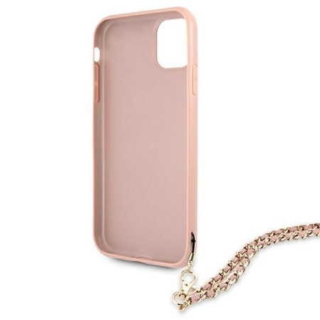 Guess Saffiano Chain - Etui iPhone 11 (różowy)