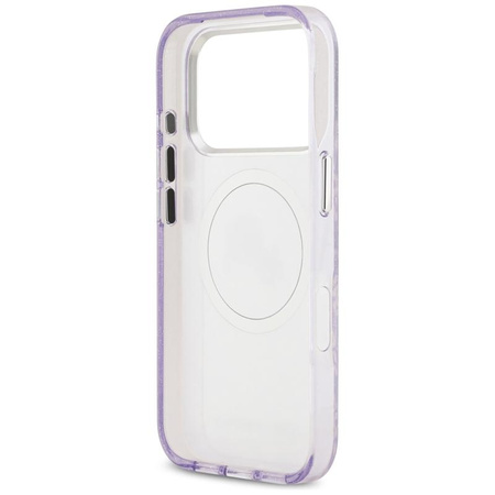 Karl Lagerfeld IML Glitter Karl & Choupette Heads Logo MagSafe - Etui iPhone 17 Pro (fioletowy)