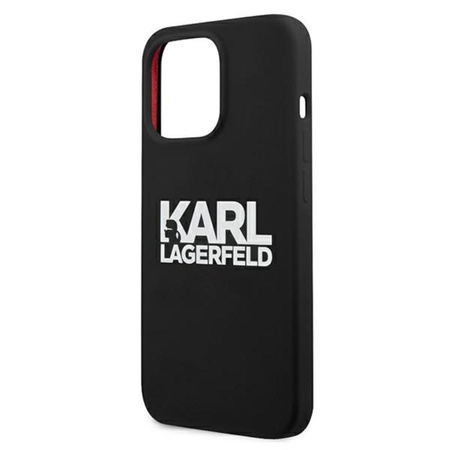 Karl Lagerfeld Silicone Stack Logo - Etui iPhone 13 Pro Max (czarny)