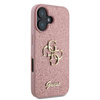 Guess Fixed Glitter Big 4G - Etui iPhone 16 Plus (różówy)