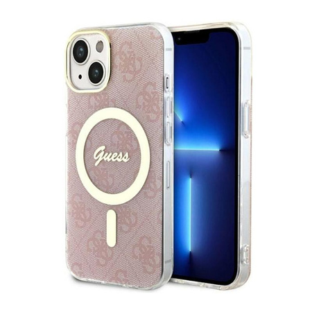 Guess 4G MagSafe - Etui iPhone 14 Plus (Różowy)