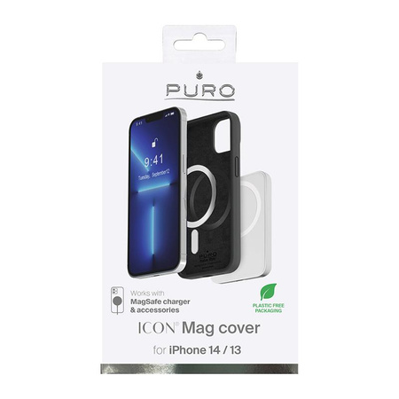 PURO ICON MAG - Etui iPhone 14 / 13 MagSafe (Black)