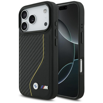 BMW M Carbon Line & Logo MagSafe - Etui iPhone 17 Pro (żółty)