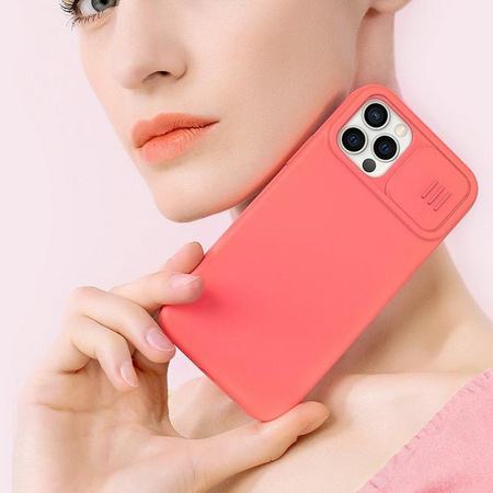 Nillkin CamShield Silky Magnetic - Etui Apple iPhone 12 / 12 Pro z osłoną aparatu (Orange Pink)