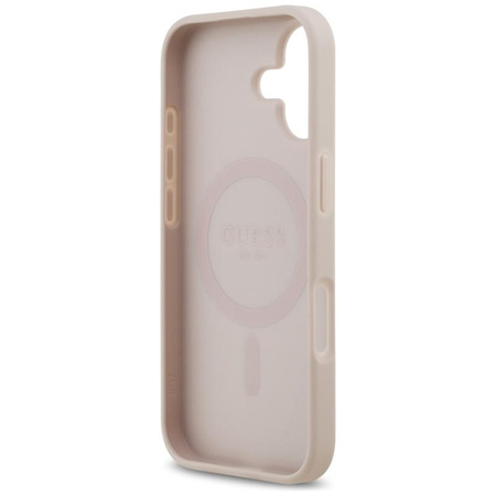 Guess 4G Circle Classic Logo MagSafe - Etui iPhone 17 (różowy)