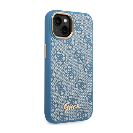Guess 4G Metal Camera Outline Case – Etui iPhone 14 (niebieski)