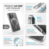 Speck Presidio Lux Grip ClickLock & Magsafe - Etui iPhone 15 Pro (Clear / Chrome Finish / Serene Silver)