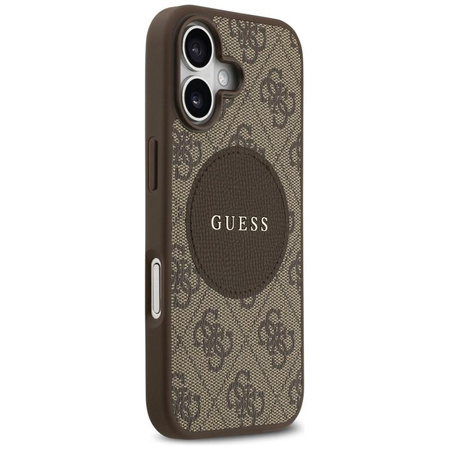 Guess 4G Circle Classic Logo MagSafe - Etui iPhone 17 (brązowy)