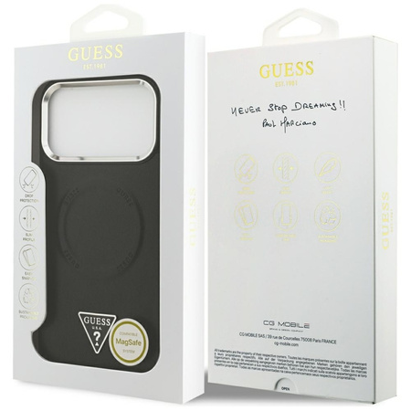 Guess Triangle Logo MagSafe - Etui iPhone 17 Pro Max (czarny)