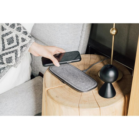 Moshi Sette Q - Podwójna bezprzewodowa ładowarka indukcyjna Qi do iPhone i Android (Nordic Grey)