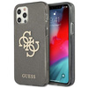 Guess Glitter 4G Big Logo - Etui iPhone 12 / iPhone 12 Pro (czarny)