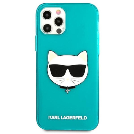 Karl Lagerfeld Choupette Head - Etui iPhone 12 Pro Max (fluo niebieski)