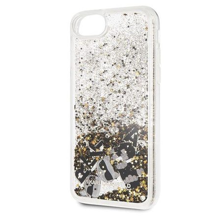 Karl Lagerfeld Glitter Liquid Floatting Charms - Etui iPhone SE 2020 / 8 / 7 (Floatting Charms)