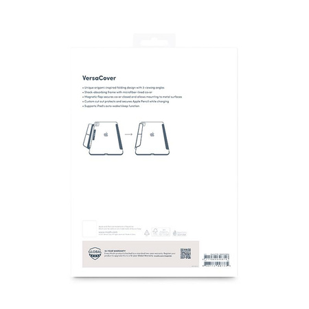 Moshi VersaCover - Etui origami iPad Pro 12.9” (2021-2022) (Charcoal Black)