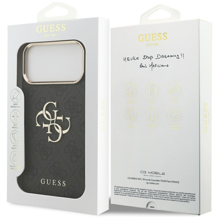 Guess 4G Big 4G Classic Logo - Etui iPhone 17 Pro Max (czarny / złoty)
