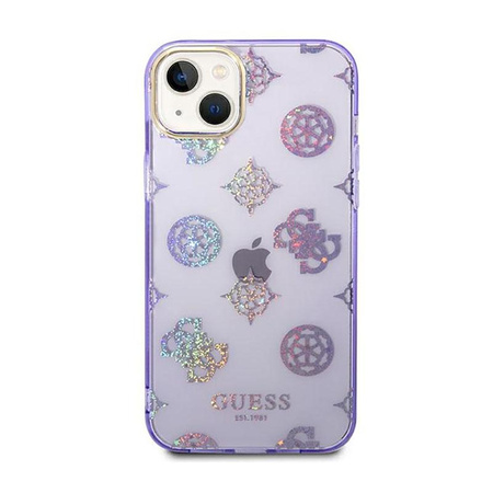 Guess Peony Glitter Case – Etui iPhone 14 Plus (Liliowy)