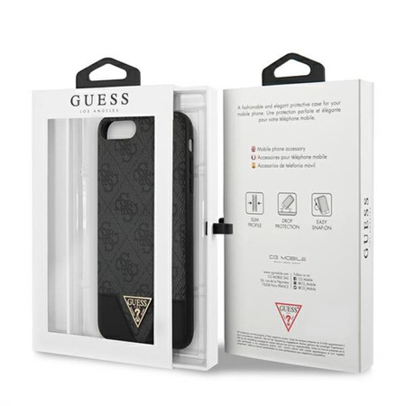 Guess 4G Triangle Collection - Etui iPhone 8 Plus / 7 Plus (szary)