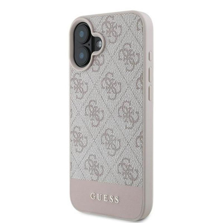 Guess 4G Bottom Stripe - Etui iPhone 16 Plus (różowy)