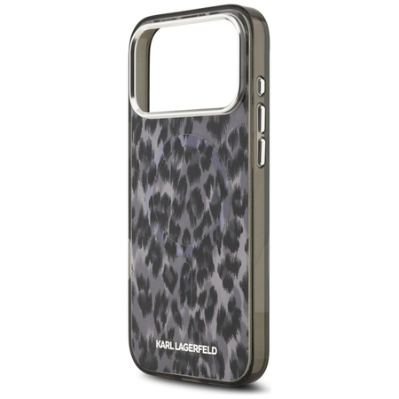 Karl Lagerfeld IML Leopard Pattern MagSafe - Etui iPhone 17 Pro Max (czarny)