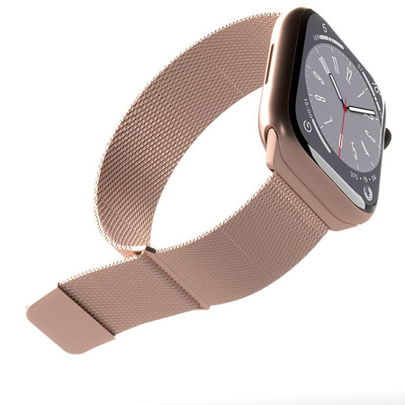 Puro Milanese Magnetic Band - Pasek ze stali nierdzewnej do Apple Watch 38/40/41 mm (różowe złoto)