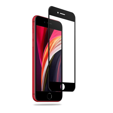 Crong 3D Armour Glass – Szkło hartowane 9H na cały ekran iPhone SE (2022/2020) / 8 / 7 + ramka instalacyjna