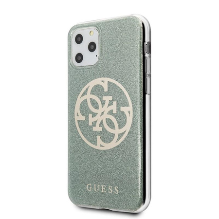 Guess Circle Glitter 4G - Etui iPhone 11 Pro (khaki)