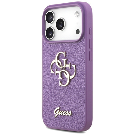Guess Fixed Glitter Big 4G - Etui iPhone 17 Pro (liliowy)
