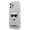 Karl Lagerfeld Choupette Head Glitter - Etui iPhone 12 Pro Max (srebrny)