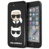 Karl Lagerfeld Embossed Case Karl & Choupette - Etui iPhone SE 2020 / 8 / 7 (czarny)