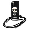 Karl Lagerfeld Fullbody Silicone Iconic Cord - Etui iPhone 12 / 12 Pro (Black)