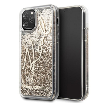 Karl Lagerfeld Signature Glitter Case - Etui iPhone 11 Pro (Gold)