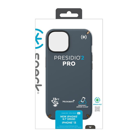 Speck Presidio2 Pro - Antybakteryjne etui iPhone 14 / iPhone 13 (Charcoal / Cool Bronze / Slate)
