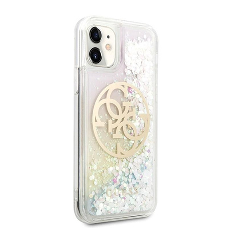 Guess Gradient Liquid Glitter Circle Logo - Etui iPhone 11