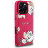 Guess Grained Printed Flower Pattern MagSafe - Etui do iPhone 16 Pro (fuksja)