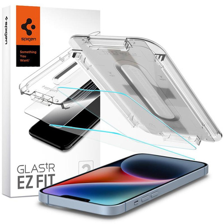 Spigen GLAS.TR EZ FIT 2-Pack - Szkło hartowane do iPhone 16e / iPhone 14 / iPhone 13 Pro / iPhone 13 2 szt