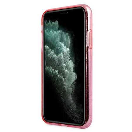 Karl Lagerfeld Choupette Head Glitter - Etui iPhone 11 (różowy)