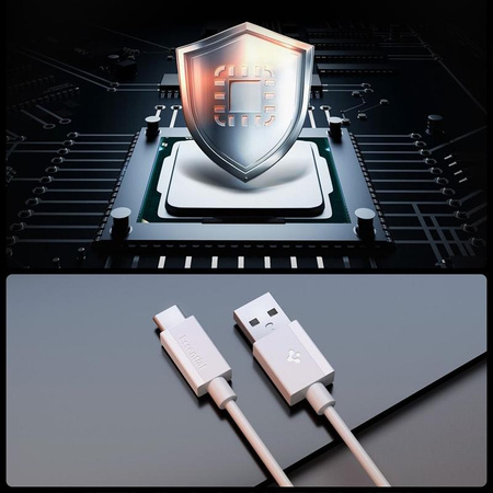 Spigen EB6020AC Essential - Kabel USB-A do USB-C PD 60W 2m (Biały)