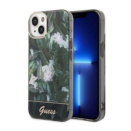 Guess Jungle Case - Etui iPhone 14 Plus (zielony)