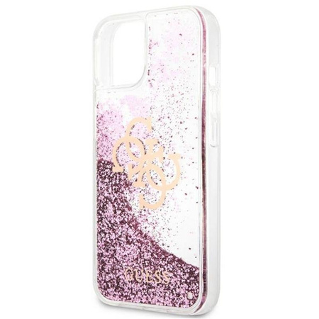 Guess Liquid Glitter 4G Big Logo - Etui iPhone 13 (różowy)