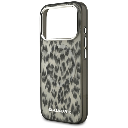 Karl Lagerfeld IML Leopard Pattern MagSafe - Etui iPhone 17 Pro (brązowy)