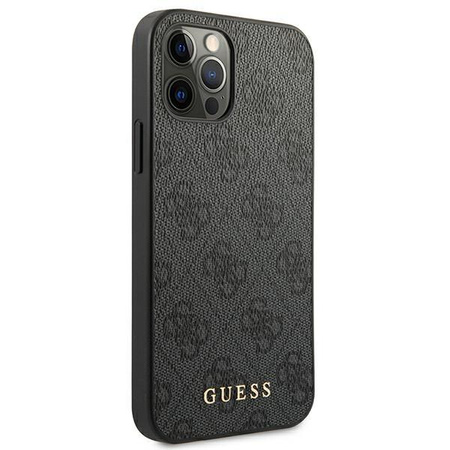 Guess 4G Metal Gold Logo – Etui iPhone 12 Pro Max (szary)