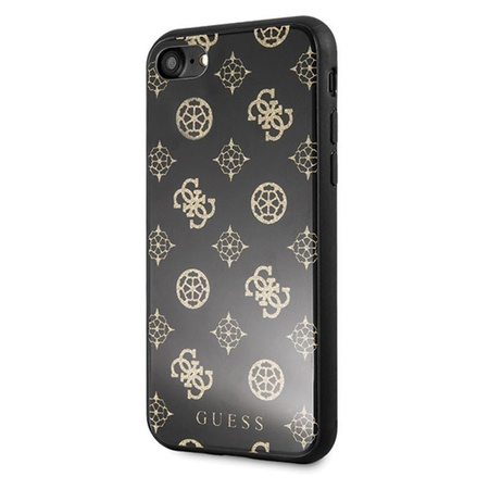 Guess Double Layer Glitter Case Peony G - Etui iPhone SE 2020 / 8 / 7 (Black)