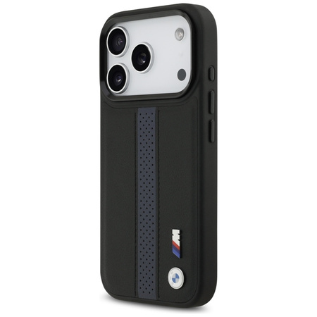 BMW M Perforated Stripe Logo MagSafe - Etui iPhone 17 Pro (niebieski)